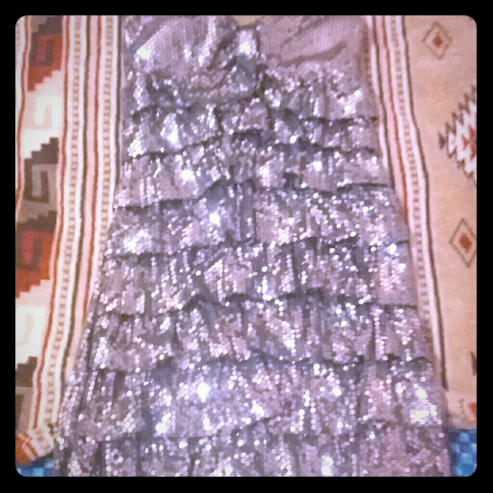 Sivler mini dress